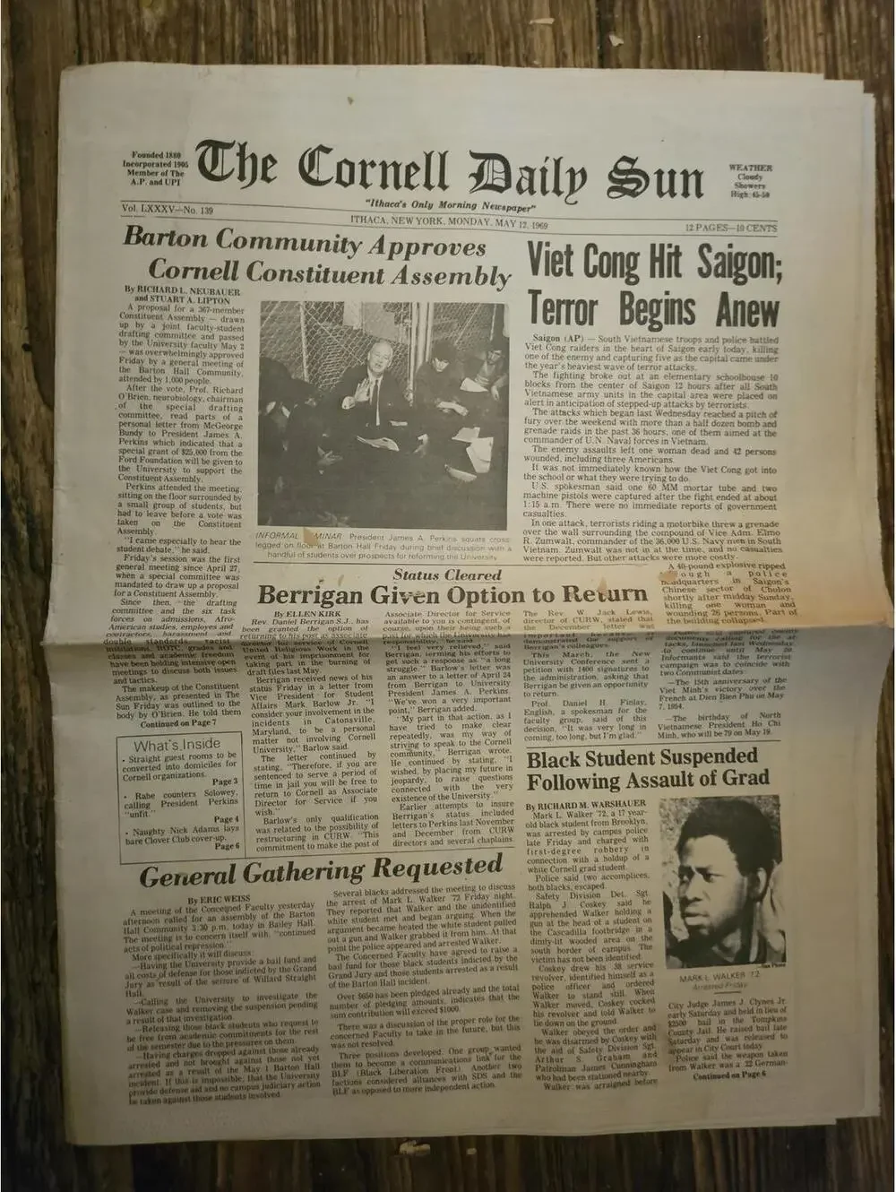 The Cornell Daily Sun Newspaper May 12, 1969 - Viet Cong hit Saigon